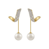 14K Pearl Pendant Drop Earrings For Women Wedding Jewelry