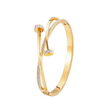 Unique Double Nail Head Bracelet For Woman Wedding Bangle Jewelry