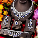 Vintage Green Emerald Jewelry Set For Women Wedding Jewelry Party Gift