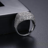 Vintage Iced Zircon Rose Gold Ring For Women Party Jewelry