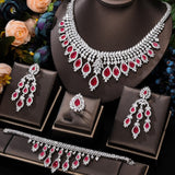 Vintage Green Emerald Jewelry Set For Women Wedding Jewelry Party Gift