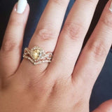 Classic morganite engagement ring set in 18K rose gold plating on finger for women wedding jewelry