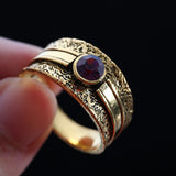 Vintag Carved Flower Ring for Women Jewelry Bohemian Gift