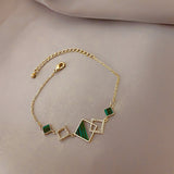 Double Layer Charm Chain Bracelet for Women Gold Wedding Jewelry