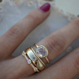 LUXURY White Sapphire Ring Set Gold Wedding for Women Jewelry