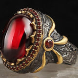 Vintag Carved Flower Ring for Women Jewelry Bohemian Gift