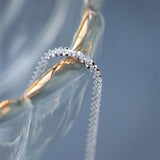 Shiny White Sapphire Bracelet Bangle For Women Jewelry Wedding Gift
