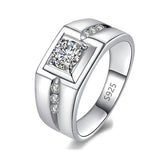 Bride Diamond Ring 18K White Gold Wedding Women Jewelry
