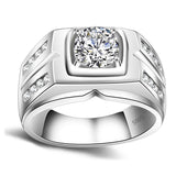 Bride Diamond Ring 18K White Gold Wedding Women Jewelry