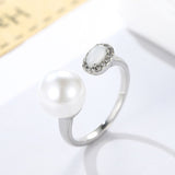 Vintage Baroque Pearl Ring Gold for Women Girls Party Jewelry