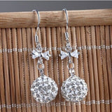 Cherry Long Drop Earrings Women Wedding Jewelry