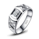 Bride Diamond Ring 18K White Gold Wedding Women Jewelry