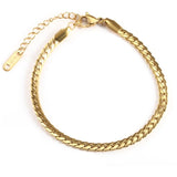 Gold Twist Cuban Chain Bracelet for Women Jewelry Gifts