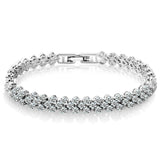 Luxury Braided Leaf Bracelet Charm Anniversary for Women Jewelry