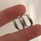 Oval Red Ruby Gemstones Earrings for Women Silver Jewelry