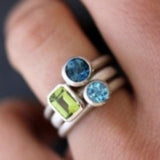 LUXURY White Sapphire Ring Set Gold Wedding for Women Jewelry