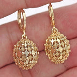 Cherry Long Drop Earrings Women Wedding Jewelry