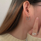 Oval Red Ruby Gemstones Earrings for Women Silver Jewelry