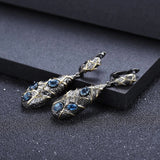 Vintage Gold Cone Earrings Pendant Women Party Jewelry