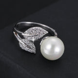Vintage Baroque Pearl Ring Gold for Women Girls Party Jewelry