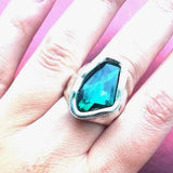Vintage Silver Zircon Ring For Women Jewelry