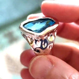 Vintage Silver Zircon Ring For Women Jewelry