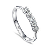Bride Diamond Ring 18K White Gold Wedding Women Jewelry