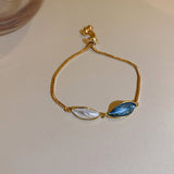 Double Layer Charm Chain Bracelet for Women Gold Wedding Jewelry