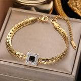Charm Green Emerald Bangle Bracelet For Women Jewelry Party