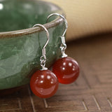 Cherry Long Drop Earrings Women Wedding Jewelry