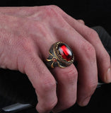 Vintag Carved Flower Ring for Women Jewelry Bohemian Gift