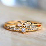 Luxury Infinite Zircon Ring for Women Engagement Wedding Jewelry