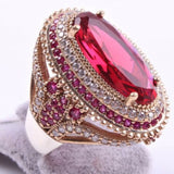 Vintage Square Emerald Ring for Women Gold Inlaid Green Zircon Wedding Jewelry