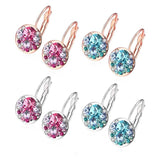 Luxury Blue Stud Earrings For Women  Anniverssary Jewelry Gift 