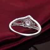 Princess Gemstone Love Ring Wedding 925 Sterling Silver Women's Promise JewelryClear Zircon Gemstone Ring Silver For Women Wedding Jewelry