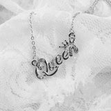 Crown Gemstone Chain Necklace 14K Gold Wedding Women Jewelry