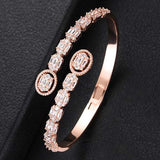 Stackable Bangle Silver Bracelet Cuff For Women Wedding Jewelry