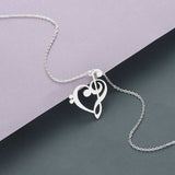 Luxury Gold Heart Pendant Necklace Women Link Chain Women Party Jewelry
