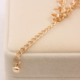 Butterfly Silver Charm Bracelet Multi Layer Chain Women Wedding Jewelry