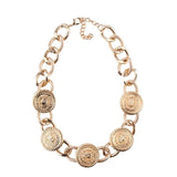 14Kt-Gold-Color-Link-Necklace-Women's-Trendy-Metal-Chokers-Necklaces-Christmas-Party-Jewelry