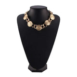 14Kt-Gold-Color-Link-Necklace-Women's-Trendy-Metal-Chokers-Necklaces-Christmas-Party-Jewelry