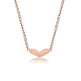 Luxury White Zircon Pendant Necklace 14K Rose Gold Women Bridal Jewelry
