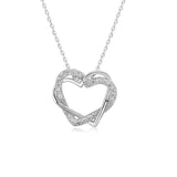 Luxury White Zircon Pendant Necklace 14K Rose Gold Women Bridal Jewelry