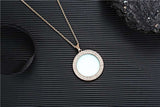 Memorial Rhinestone Pendant Necklace Gold Picture Photo Women's Silver Jewelry