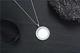 Memorial Rhinestone Pendant Necklace Gold Picture Photo Women's Silver Jewelry