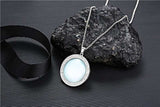 Memorial Rhinestone Pendant Necklace Gold Picture Photo Women's Silver Jewelry