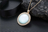 Memorial Rhinestone Pendant Necklace Gold Picture Photo Women's Silver Jewelry