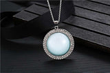 Memorial Rhinestone Pendant Necklace Gold Picture Photo Women's Silver Jewelry