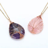 Vintage Pendant Necklace Opal Gemstone Women Jewelry