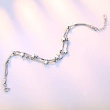 Silver Stars Charm Bracelet Link Chain Women Anniverssary Jewelry Gift